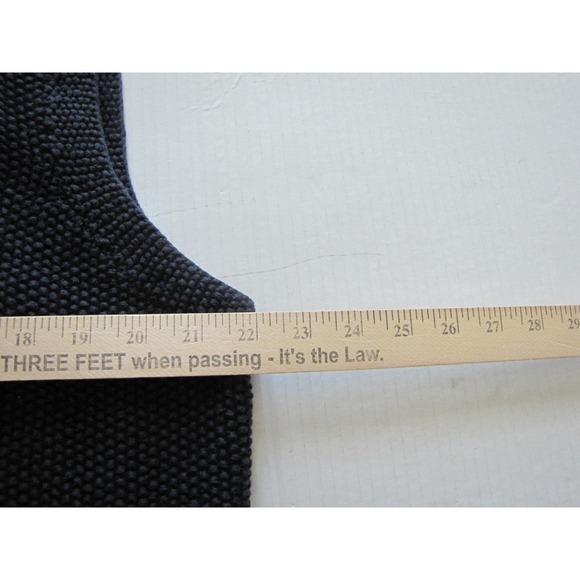 LL Bean Sweater Vest Womens XL Navy Blue Cable Knit Cotton Wool Button Front - Picture 5 of 6